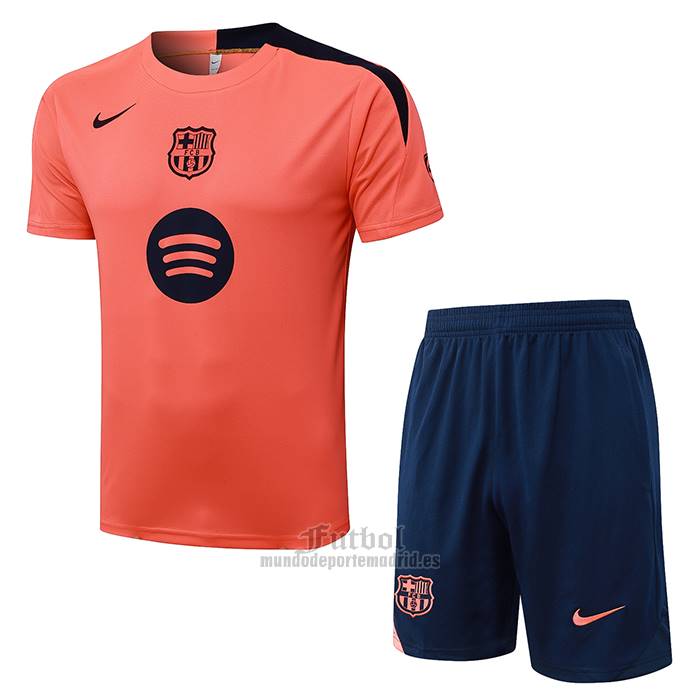 Chandal del Barcelona Manga Corta 2025-2026 Naranja - Pantalon Corto